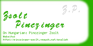 zsolt pinczinger business card